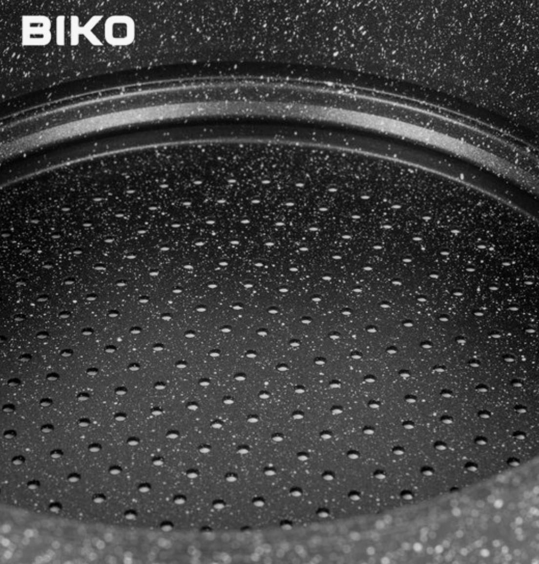BIKO 12L  3-in-1 Stoompan – Luxe Couscous Pan met Glazen Deksel  – Marmeren Coating & Geschikt voor Alle Warmtebronnen